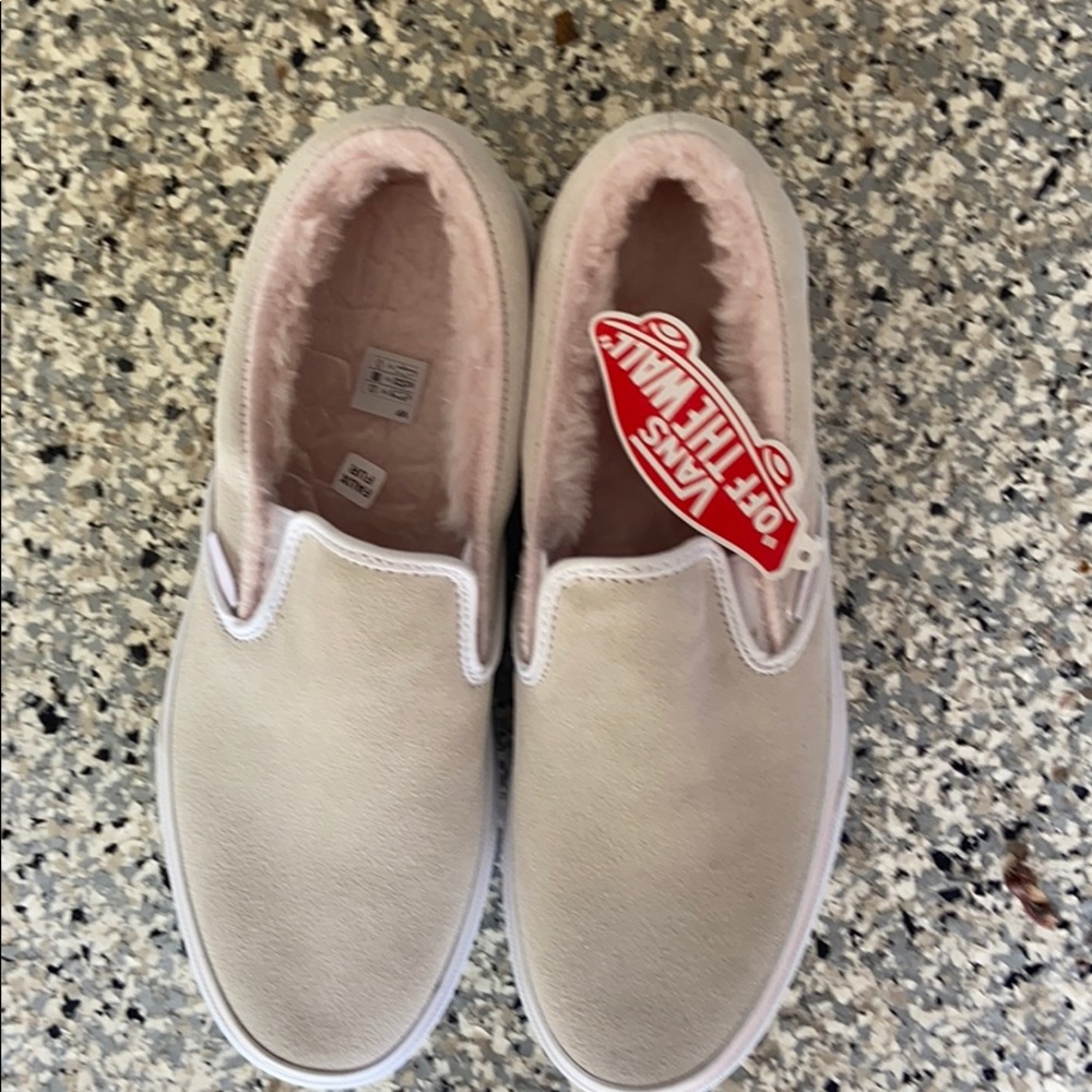 RARE furry pink vans